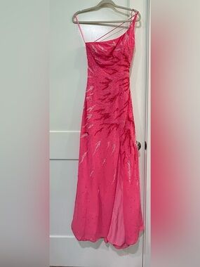 Joli Prom Pink Embellished Formal Gown — Size 8